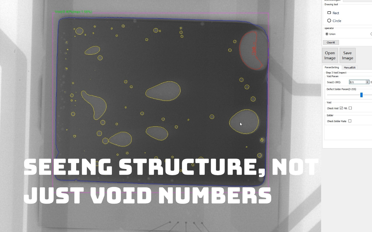 2. What X-ray Really Reveals About BGA Voids 2. ما الذي تكشفه الأشعة السينية حقًا عن فراغات BGA؟