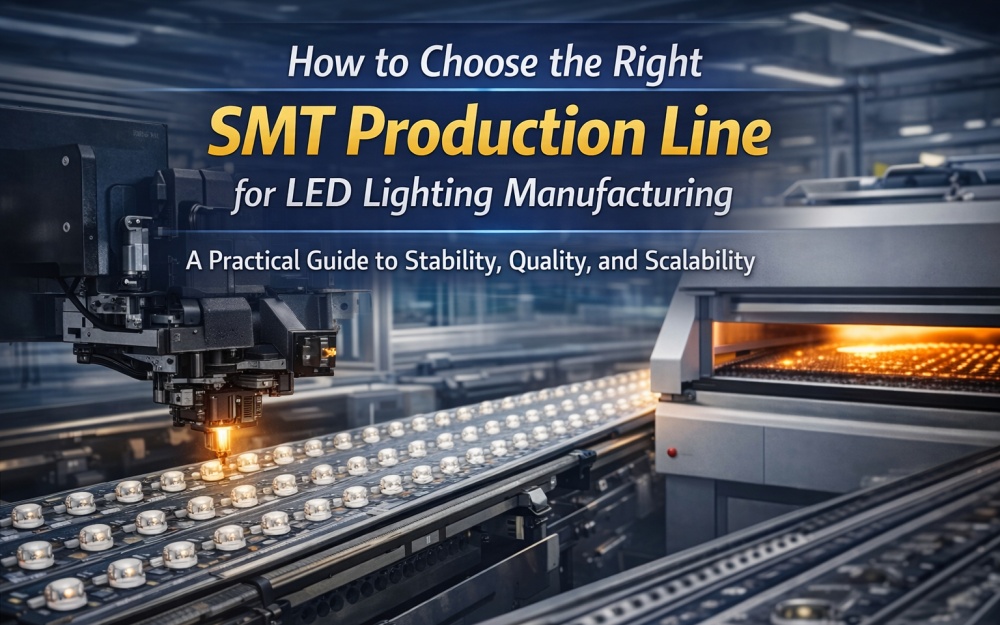 How to Choose SMT Production Line for LED Lighting Manufacturing كيفية اختيار خط إنتاج SMT لتصنيع الإضاءة LED