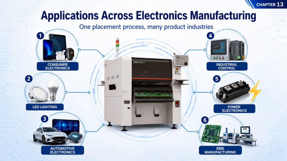 Application across electronics manufactturing التطبيق عبر تصنيع الالكترونيات