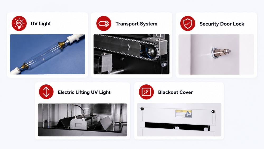 Top advantages of I.C.T-U2 UV Curing Oven أهم مزايا فرن المعالجة بالأشعة فوق البنفسجية ICT-U2