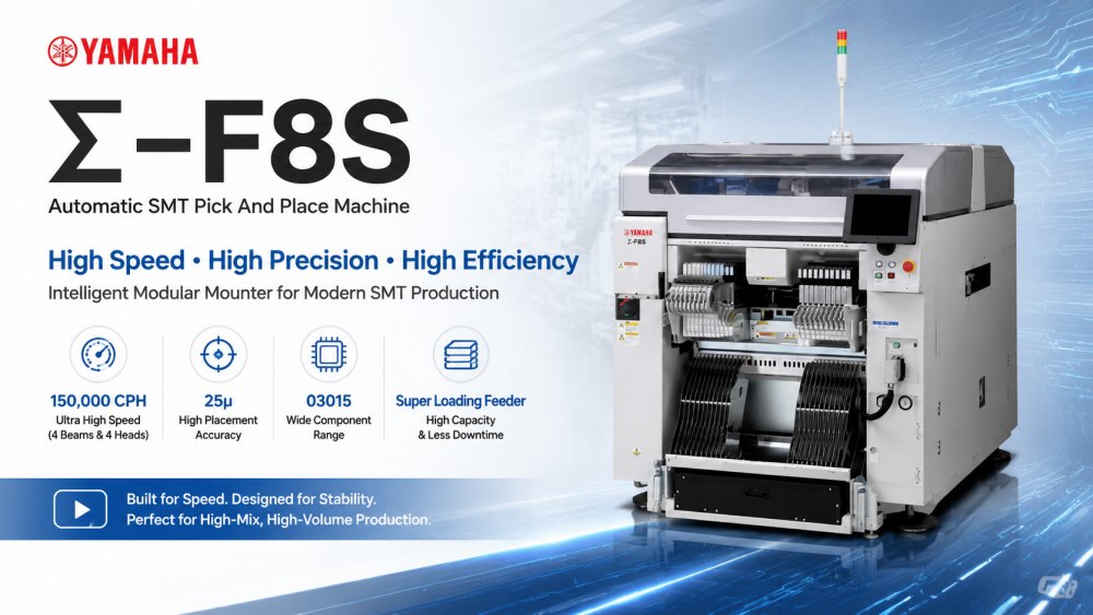 Yamaha Σ-F8S Pick and Place Machine ياماها Σ-F8S آلة الالتقاط والوضع