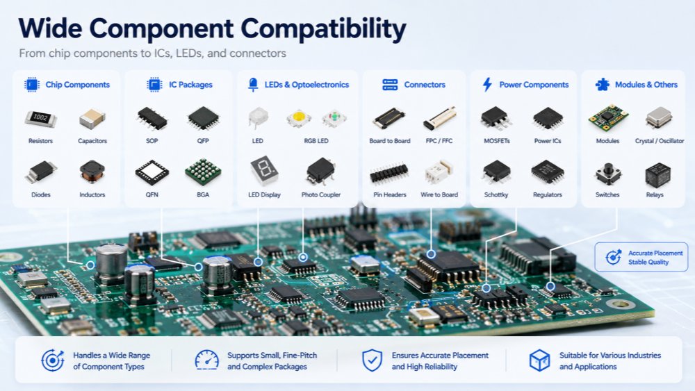 Wide component compatibility توافق واسع للمكونات