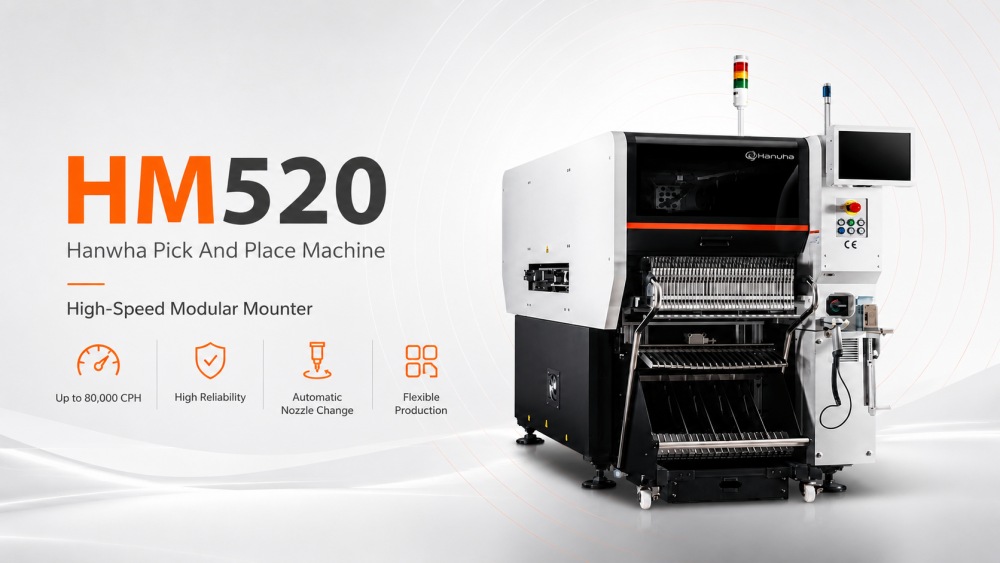 HM520 Hanwha Pick And Place Machine آلة الالتقاط والوضع HM520 Hanwha
