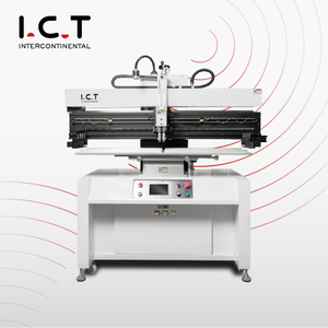 I.C.T-P12 |طابعة استنسل شاشة SMT شبه أوتوماتيكية عالية الدقة في خط تجميع SMD