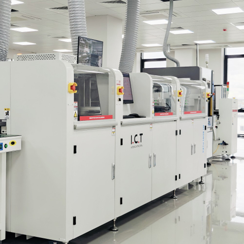 آي سي تي-SS550P1 | آلة لحام موجة انتقائية PCB أوتوماتيكية بالكامل عبر الإنترنت مع 2 وعاء لحام 