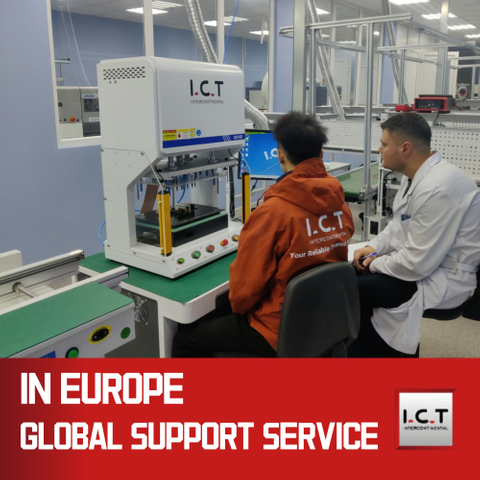 آلة اختبار الدائرة الكهربائية لثنائي الفينيل متعدد الكلور (ICT) في خط تجميع ثنائي الفينيل متعدد الكلور للمكونات الإلكترونية