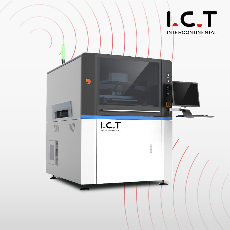 تكنولوجيا المعلومات والاتصالات |آلة طابعة لحام Pcb أوتوماتيكية بإضاءة LED بالكامل SMT Solder Paste