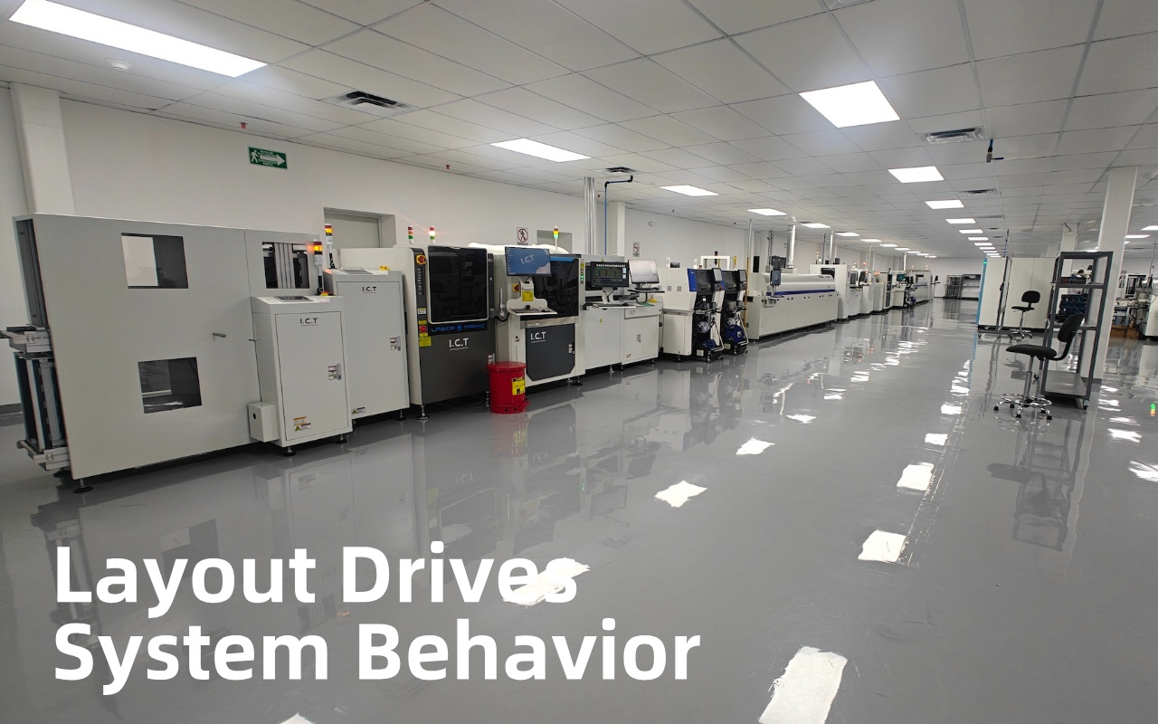 2. يحدد تخطيط خط SMT أكثر من مساحة الأرضية