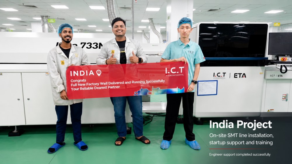 مهندس تكنولوجيا المعلومات والاتصالات يكمل تركيب خط SMT ودعم التدريب في India.jpg